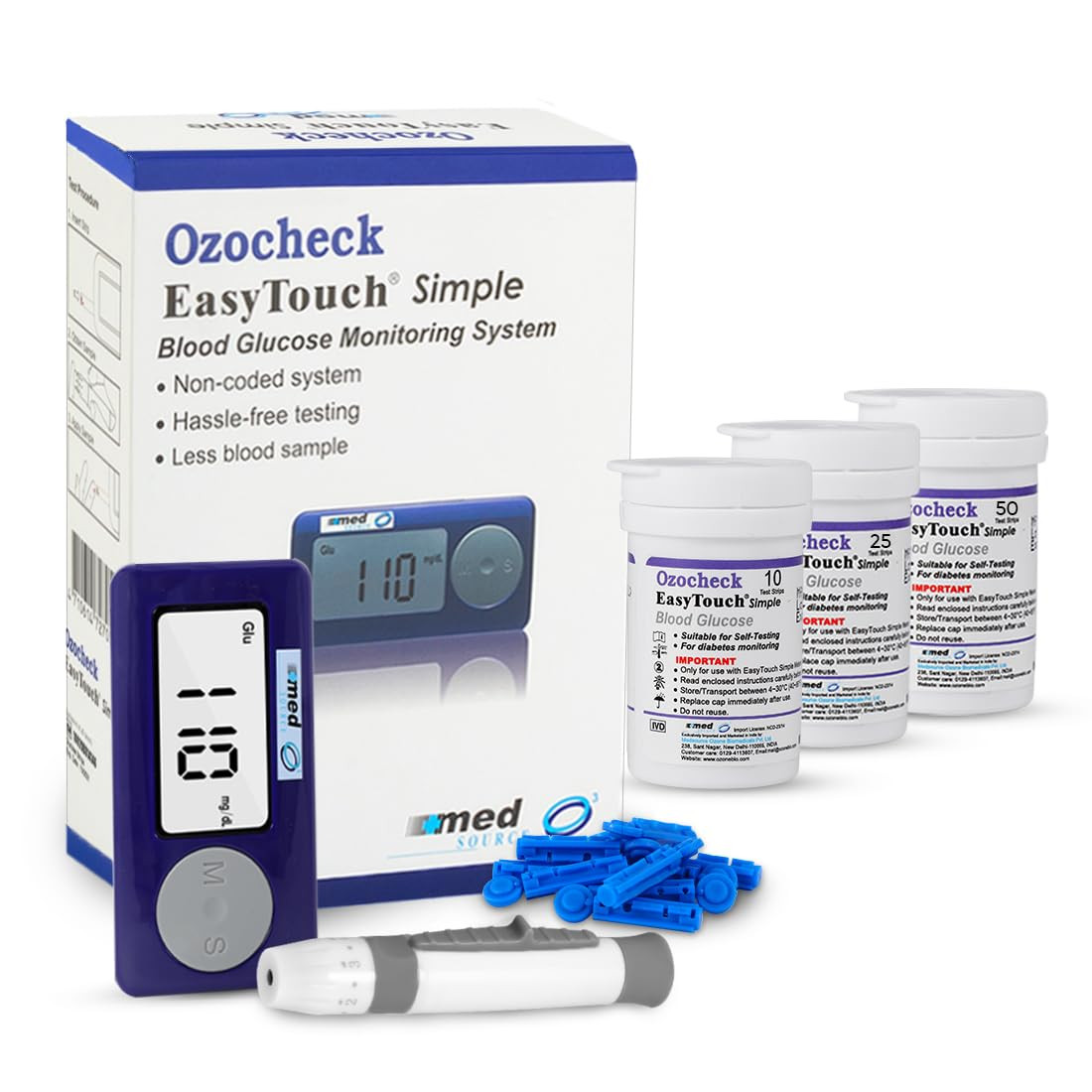 Ozocheck Easy Touch Blood Glucose Monitor