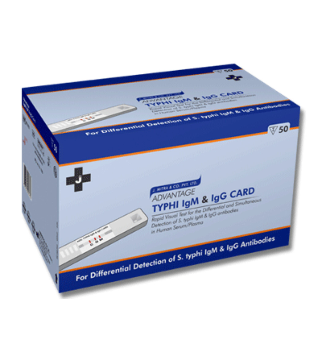 J Mitra Advantage Typhi IgM & IgG Card